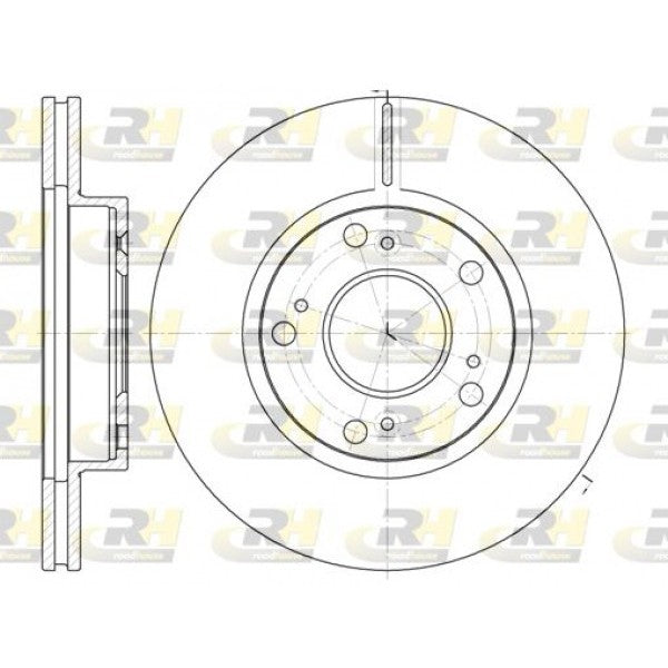 Juego de 2 discos de freno ROADHOUSE para HONDA Civic VII Hatchback 1.4 i 2001–2005 - OEM 45251SNA000