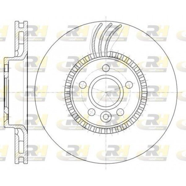 Juego de 2 discos de freno ROADHOUSE para FORD Galaxy II 1.8 TDCi 2006–2015 - OEM 1380046