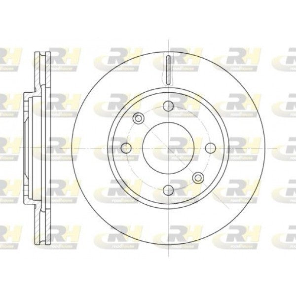 Juego de 2 discos de freno ROADHOUSE para CITROEN Ax 1.4 GTi 1991–1996 - OEM 424996