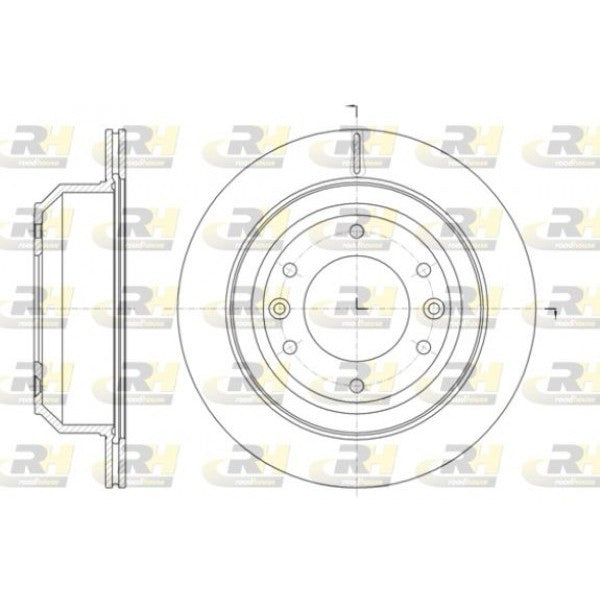 Juego de 2 discos de freno ROADHOUSE para HYUNDAI H-1/Starex MPV/Space wagon /Satellite/H200 2.5 CRDi 2002–2007 - OEM 584114H300