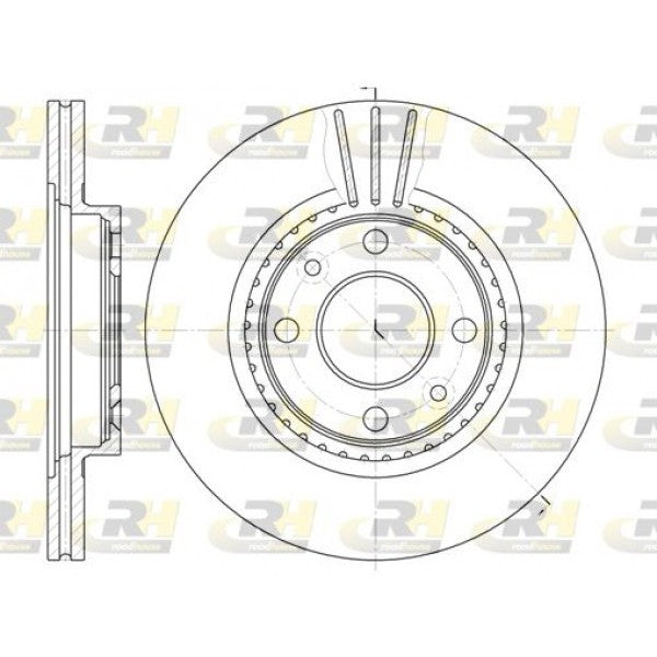 Juego de 2 discos de freno ROADHOUSE para DACIA Logan I 1.0 Hi-Flex 2011–2012 - OEM 6001548578