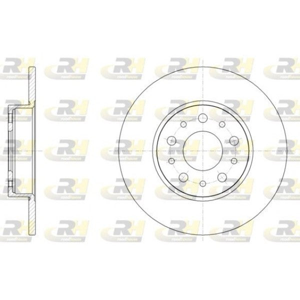 Juego de 2 discos de freno ROADHOUSE para FIAT 500 II L 0.9 2012 - OEM 51808471