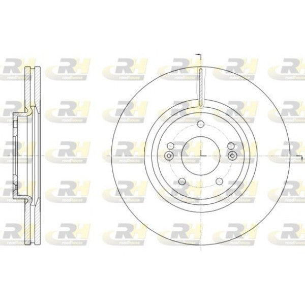 Juego de 2 discos de freno ROADHOUSE para HYUNDAI Grand Santa Fe/ Maxcruz 2.2 CRDi 4WD 2013–2018 - OEM 517122B700