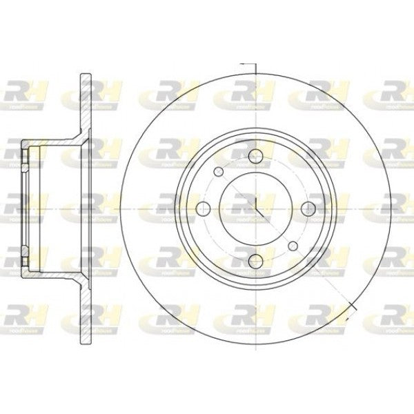 Juego de 2 discos de freno ROADHOUSE para LADA 1200-1500 SW / Zhiguli 1.3 1300 1974–1979 - OEM 21013103002