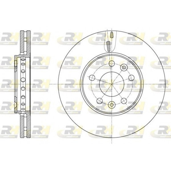 Juego de 2 discos de freno ROADHOUSE para FIAT LCV Talento II Box body / Van / SW Van 1.6 D 2016 - OEM 6000619994