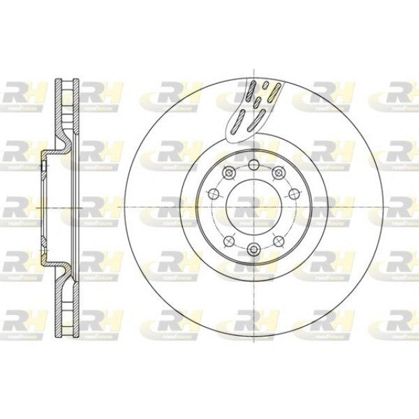 Juego de 2 discos de freno ROADHOUSE para PEUGEOT 3008 II SUV Hybrid 2019 - OEM 9804605780