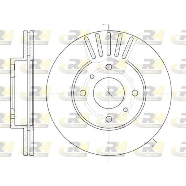Juego de 2 discos de freno ROADHOUSE para NISSAN 200 SX III 1.8 1988–1994 - OEM 402064M405