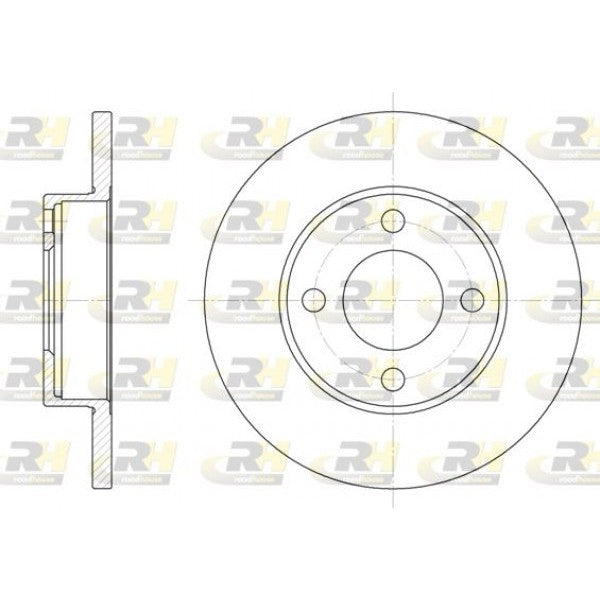 Juego de 2 discos de freno ROADHOUSE para AUDI 100 II 1.6 1976–1982 - OEM 431615301