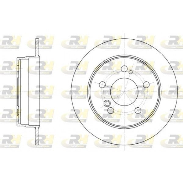 Juego de 2 discos de freno ROADHOUSE para Mercedes-Benz 190 2.0 1982–1984 - OEM 2014230912