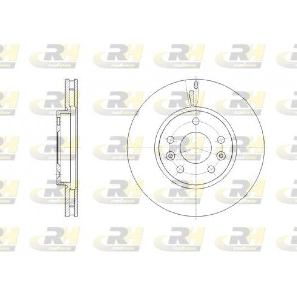 Juego de 2 discos de freno ROADHOUSE para NISSAN Qashqai III 1.3 DIG-T 2021 - OEM 402066RN0A