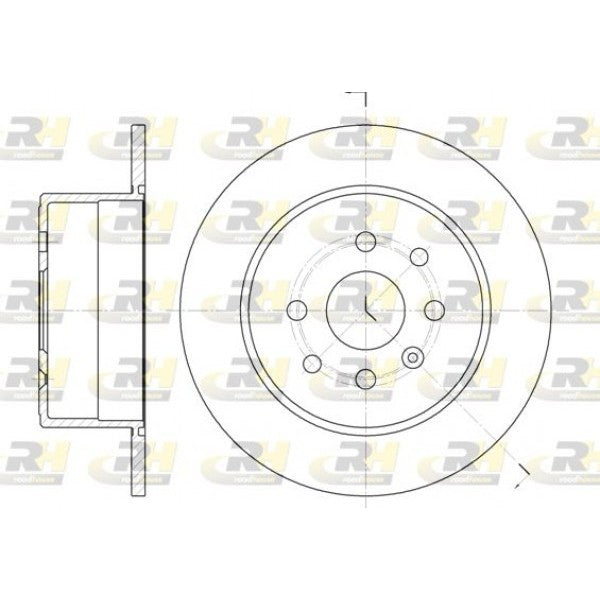 Juego de 2 discos de freno ROADHOUSE para OPEL Calibra A 2.0 i 1989–1996 - OEM 569102