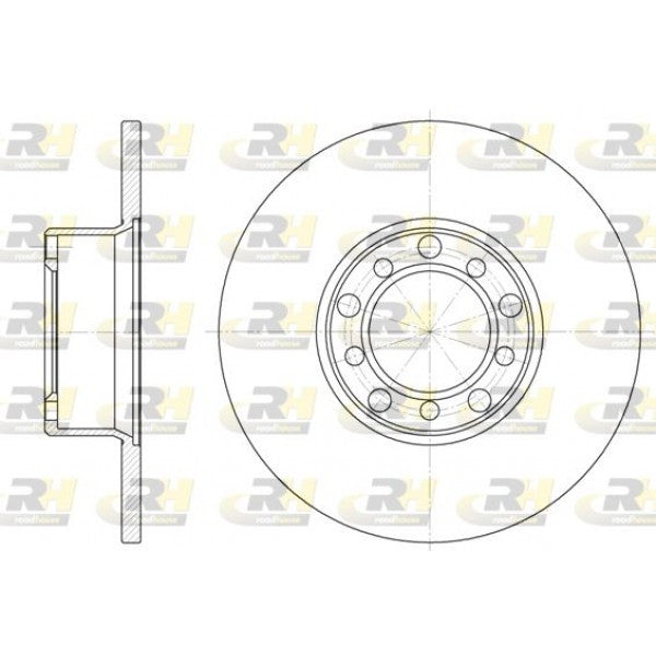 Juego de 2 discos de freno ROADHOUSE para Mercedes-Benz /8 230.6 1968–1976 - OEM 1154211412