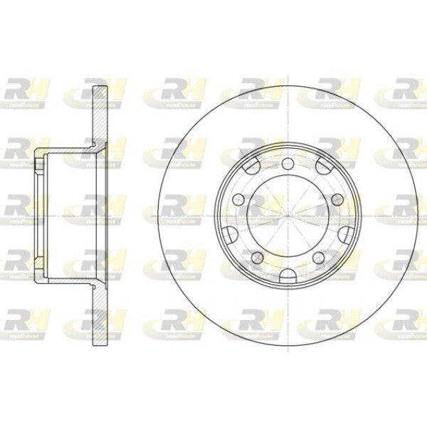 Juego de 2 discos de freno ROADHOUSE para Mercedes-Benz HCV T2/L Box body / Van / SW Van L 405 D 1972–1980 - OEM 6014200072