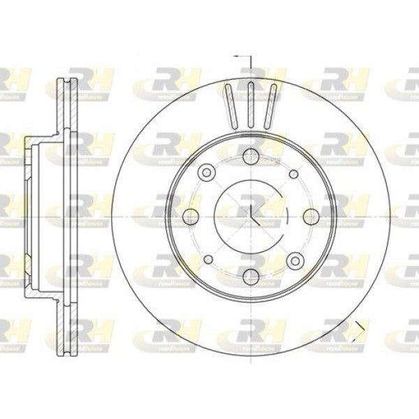 Juego de 2 discos de freno ROADHOUSE para HONDA Ballade IV 1.5 16v 1989–1992 - OEM 45251SB2750