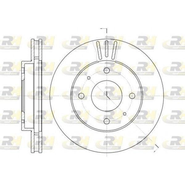Juego de 2 discos de freno ROADHOUSE para MITSUBISHI Carisma 1.6 1995–2006 - OEM MR205584