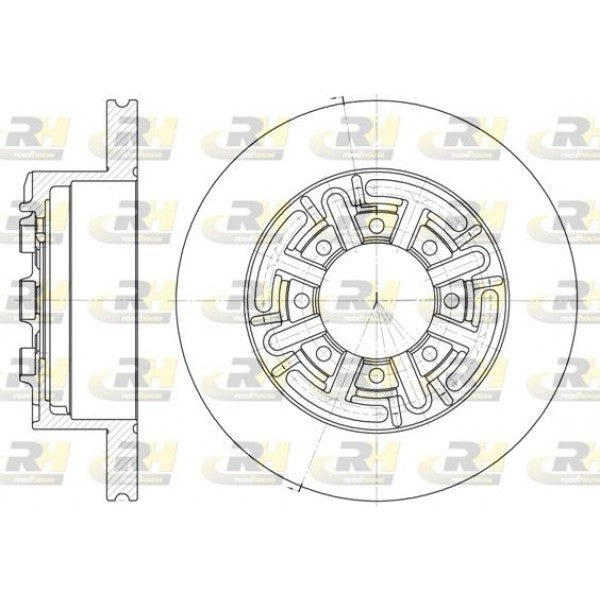 Juego de 2 discos de freno ROADHOUSE para IVECO HCV Daily Citys Bus 50C15 2014 - OEM 1908773