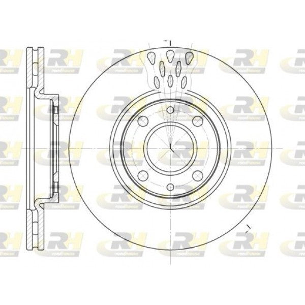 Juego de 2 discos de freno ROADHOUSE para ALFA ROMEO Mito 0.9 2013–2018 - OEM 46401356