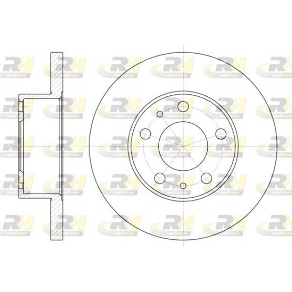 Juego de 2 discos de freno ROADHOUSE para CITROEN HCV Jumper I Bus / Relay 1.9 D 1999–2002 - OEM 4249H6