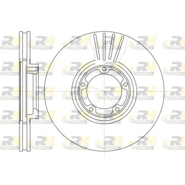 Juego de 2 discos de freno ROADHOUSE para FORD HCV Transit V Bus 2.0 1991–1994 - OEM 1514234