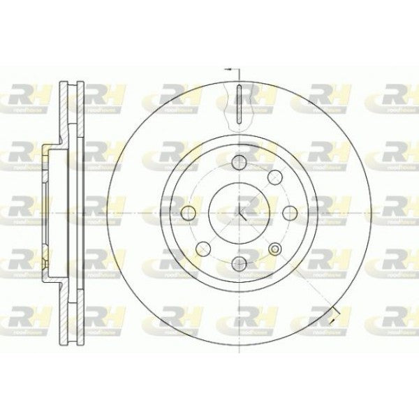 Juego de 2 discos de freno ROADHOUSE para OPEL Combo I Tour 1.3 CDTI 16V 2004–2011 - OEM 569000