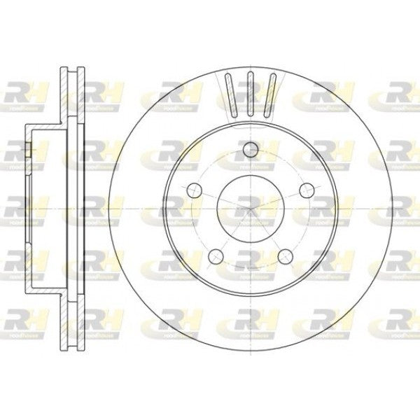 Juego de 2 discos de freno ROADHOUSE para JEEP Grand Cherokee II 2.7 CRD 4x4 2001–2005 - OEM 52098672
