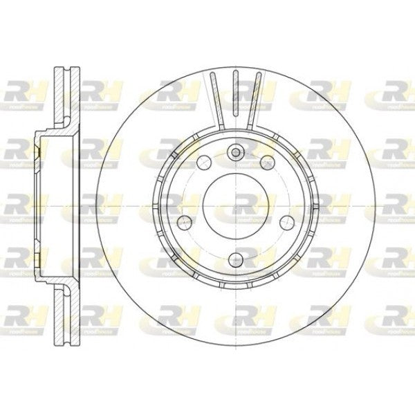 Juego de 2 discos de freno ROADHOUSE para NISSAN LCV Primastar I Bus 2.0 2006 - OEM 4020600QAG