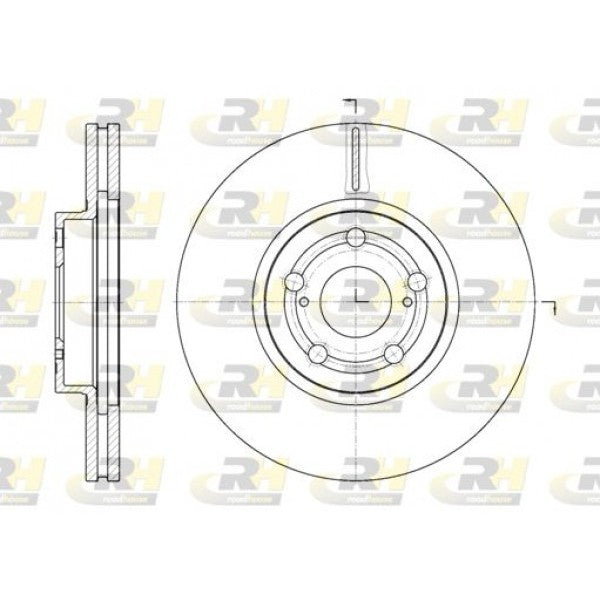Juego de 2 discos de freno ROADHOUSE para TOYOTA Avensis II 1.6 VVT-i 2003–2008 - OEM 4351205040