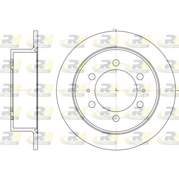 Juego de 2 discos de freno ROADHOUSE para DAEWOO Korando 2.3 4WD 1999–2001 - OEM 4840105101