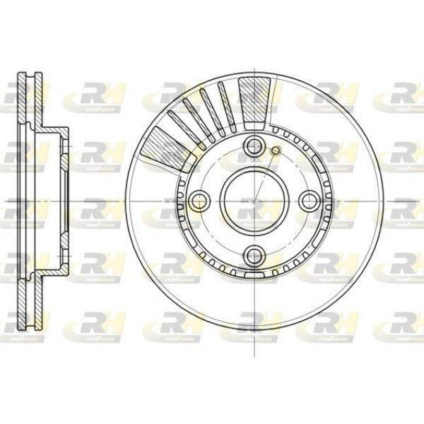 Juego de 2 discos de freno ROADHOUSE para MAZDA 323 F VI / Familia 1.4 2001–2004 - OEM B26Y3325XA