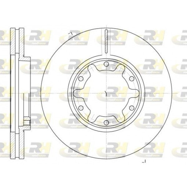 Juego de 2 discos de freno ROADHOUSE para NISSAN Patrol GR V Wagon / Safari 2.7 TD 1998–2001 - OEM 40206VB000