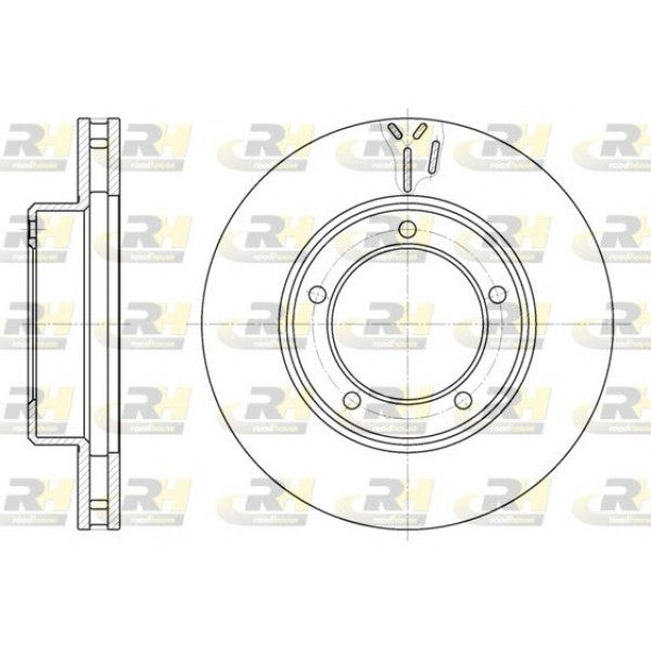 Juego de 2 discos de freno ROADHOUSE para TOYOTA Land Cruiser III 4.2 TDi 4x4 2001–2006 - OEM 4351260130
