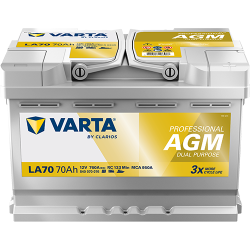 Batería Varta LA70 Professional Dual Purpose AGM 12 V 70 Ah
