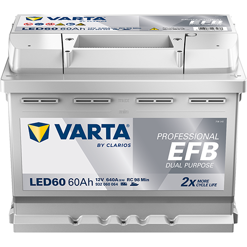 Batería Varta LED60 Professional Dual Purpose 12 V 60 Ah