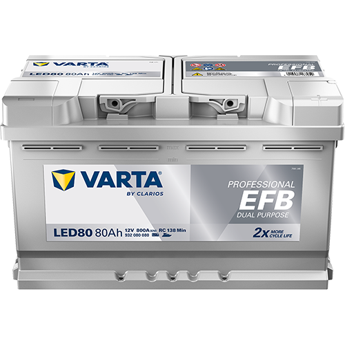 Batería Varta LED80 Professional Dual Purpose 12 V 80 Ah