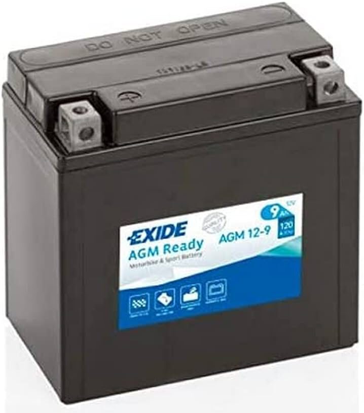 Batería Exide AGM12-9 Moto AGM Ready 12 V 9 Ah
