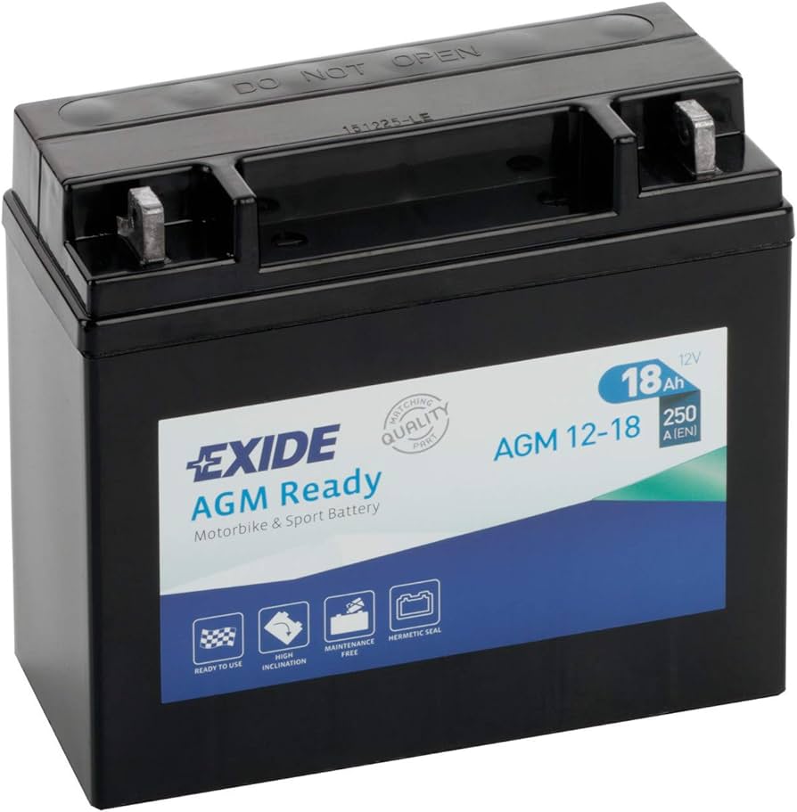 Batería Exide AGM12-18 Moto AGM Ready 12 V 18 Ah