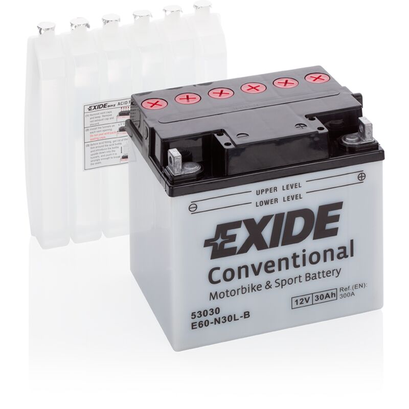 Batería Exide E60-N30L-B Moto Conventional 12 V 30 Ah