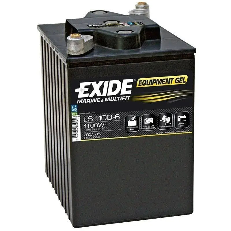 Batería Exide ES1100-6 Equipment Gel 6 V 200 Ah
