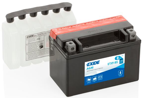 Batería Exide ETX9-BS Moto AGM 12 V 8 Ah