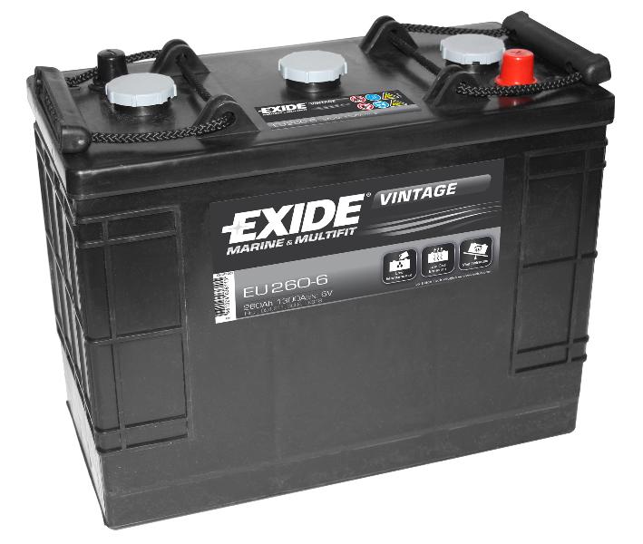 Batería Exide EU260-6 Vintage 6 V 260 Ah