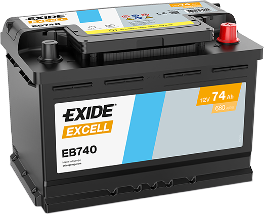 Batería Exide EB740 Excell 12 V 74 Ah