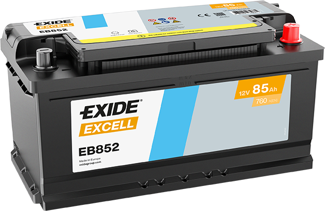 Batería Exide EB852 Excell 12 V 85 Ah