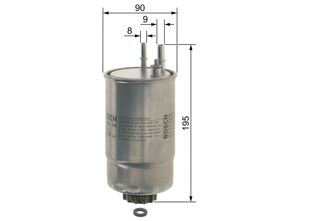 Filtro combustible BOSCH F 026 402 206