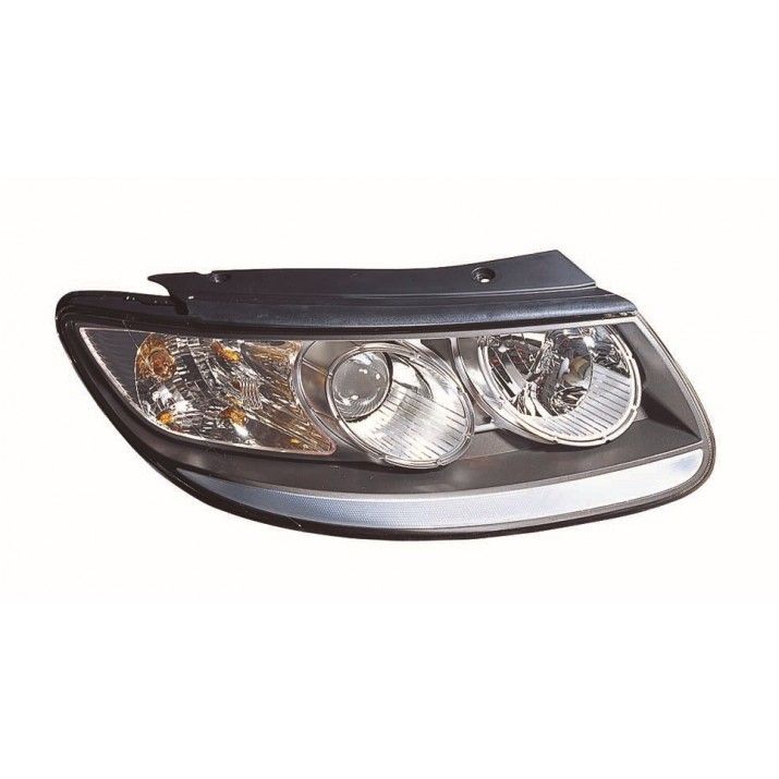 Faro con regulación manual/eléctrica e interior negro — HYUNDAI SANTA FE (desde 2006) - derecho