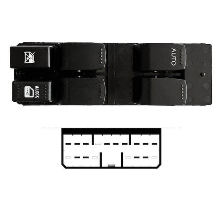 Mando de puerta delantera de 4 botones y 13 pines — SUZUKI GRAND VITARA/SX4 (desde 01/2006) - izquierdo