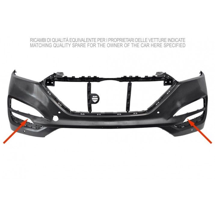 Parachoques delantero para pintar con orificios para faros, luces diurnas y sensores — HYUNDAI TUCSON (desde 2015)