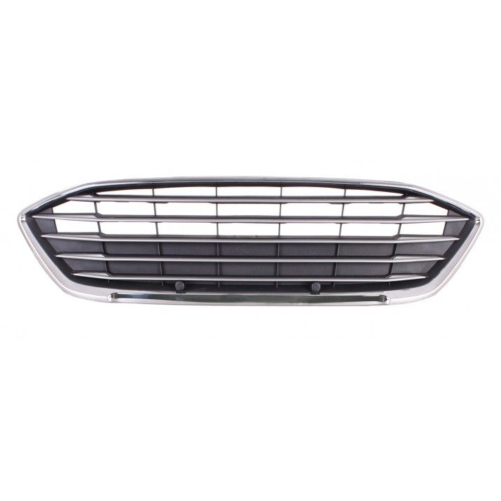 Rejilla frontal cromada y gris con aro cromado — FORD FOCUS (desde 07/2018)