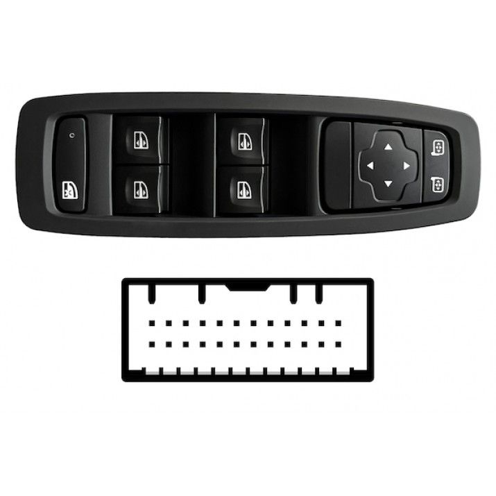 Mando completo de puerta delantera para espejos eléctricos, 4 botones y 24 pines — RENAULT MEGANE IV (desde 11/2015) - izquierdo