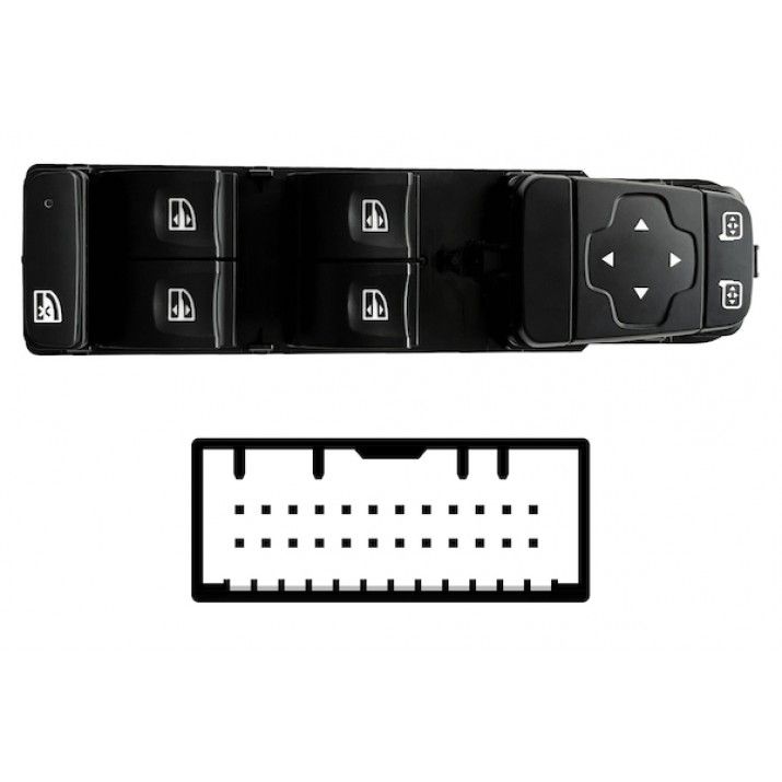 Mando de puerta delantera para espejos eléctricos, 4 botones y 24 pines — RENAULT MEGANE IV (desde 11/2015) - izquierdo