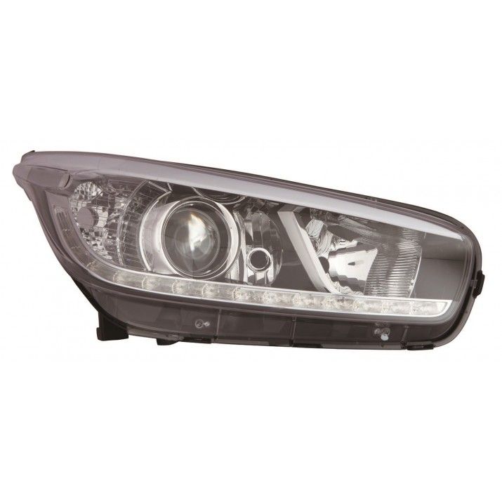 Faro con regulación eléctrica, motor e interior negro H7/H7/H7/PY21W/LED — KIA CEED (desde 2013) - derecho